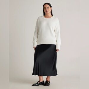 Women's White Crewneck Sweater - Classic Knit